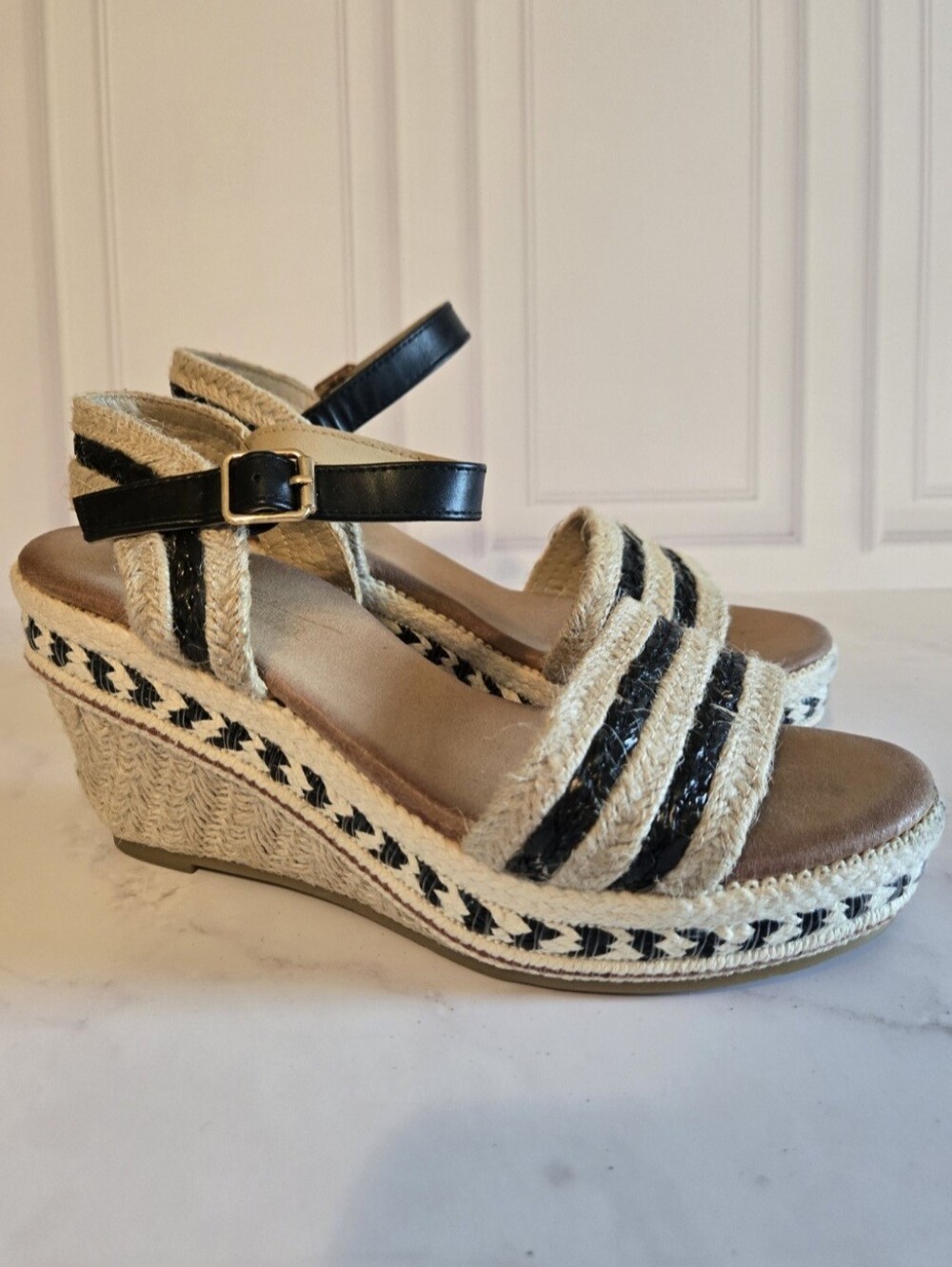 Black And Tan Espadrille Sandals